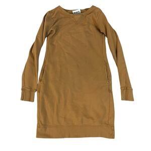 Pact Sweatshirt Dress Womens XS Rust Brown Organic Cotton Casual Sustainable
